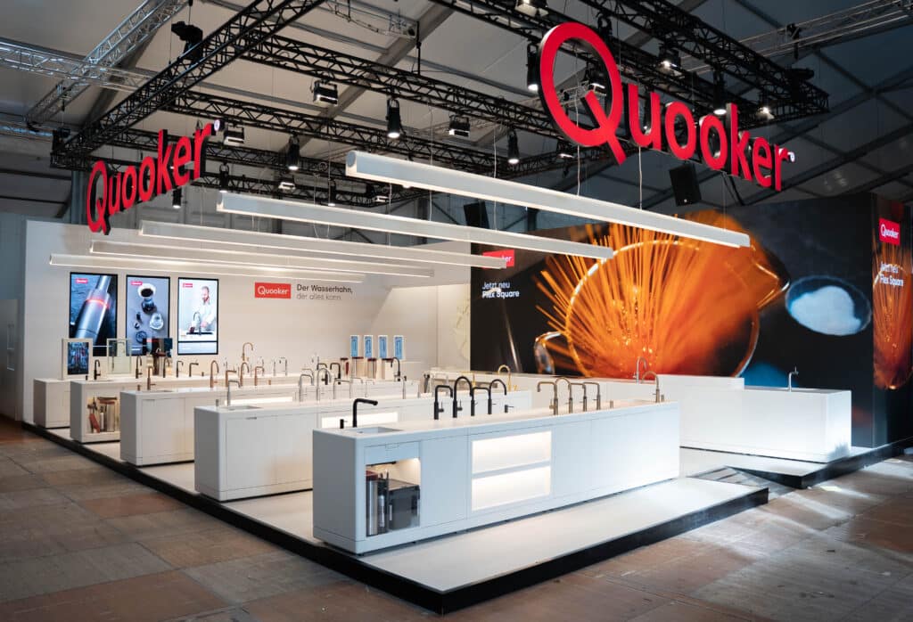 Quooker beursstand op de Area30 in Löhne 2025